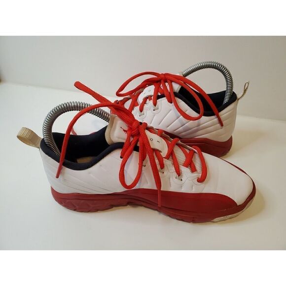 NIKE AIR JORDAN TRAINER PRIME “FLU GAME” BRED WHITE RED (881462-120) SZ US 4.5Y - Picture 9 of 12